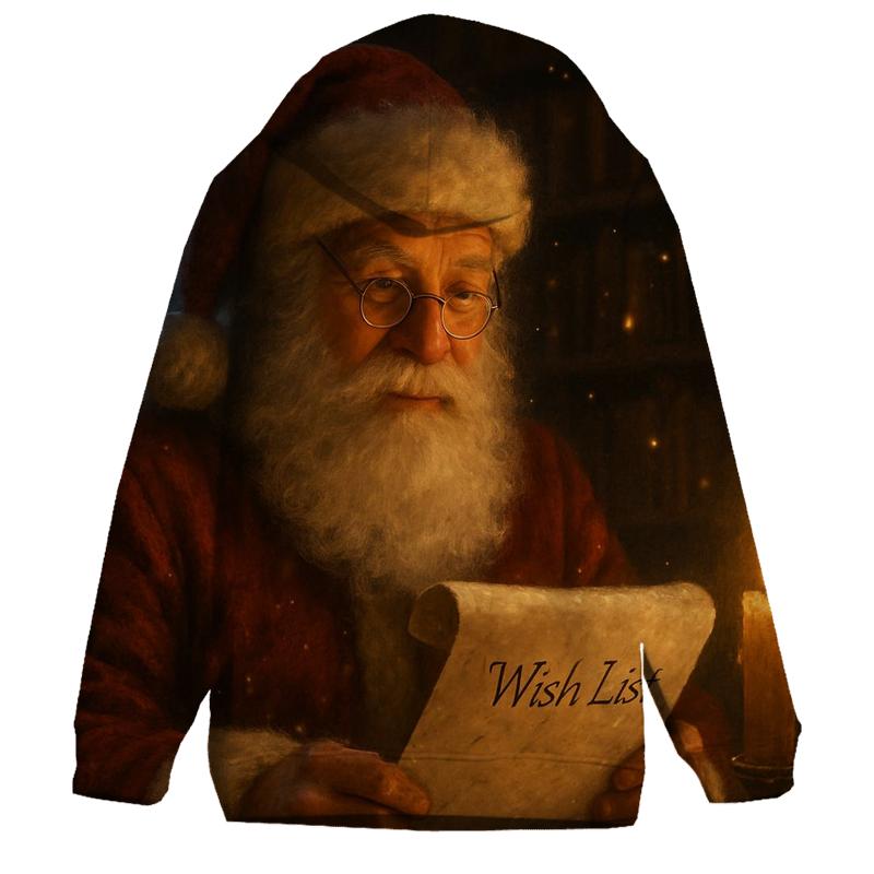 Midnight Library Santa heavyweight hoodies