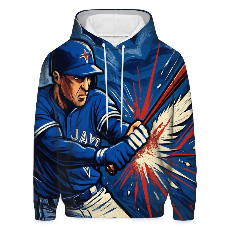Sky Breaker Blue Jays Slugger printed hoodies