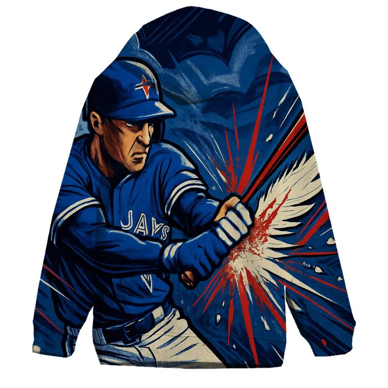 Sky Breaker Blue Jays Slugger printed hoodies