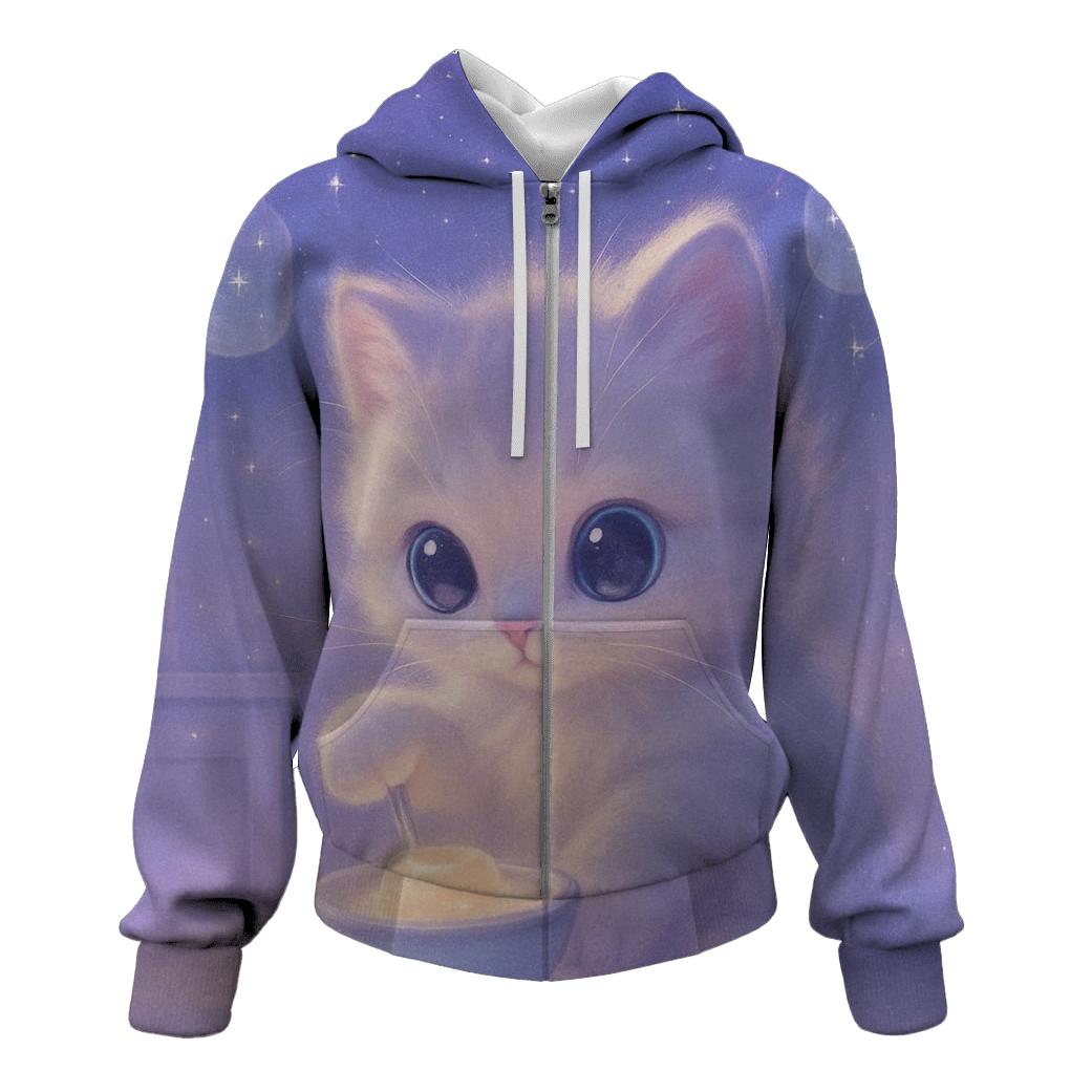 Moonlit Pudding Kitten hoodies fashion