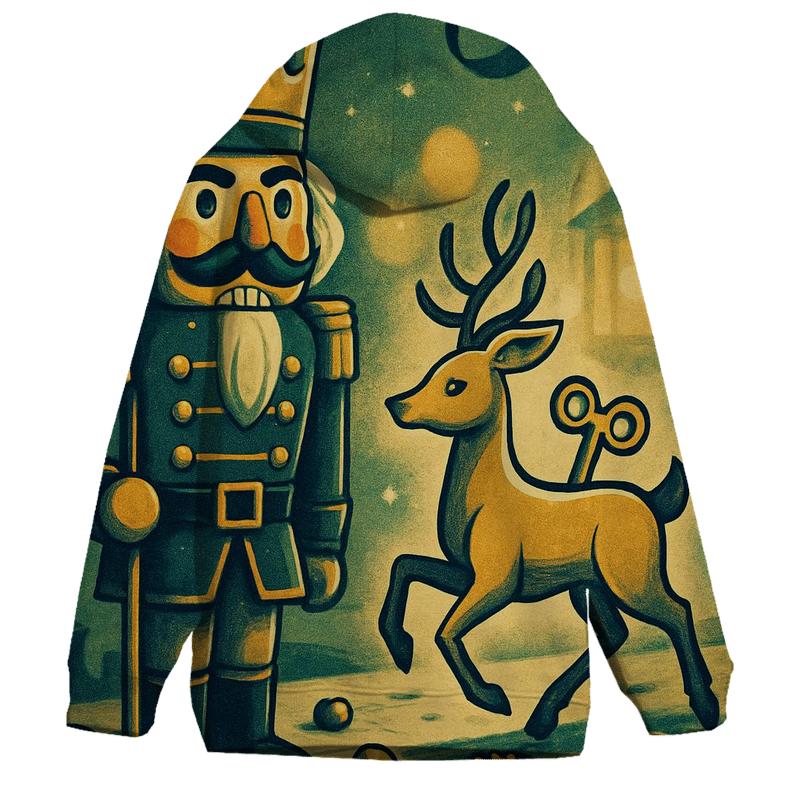 Nutcracker Toy Workshop With Clockwork Deer embroidered hoodies