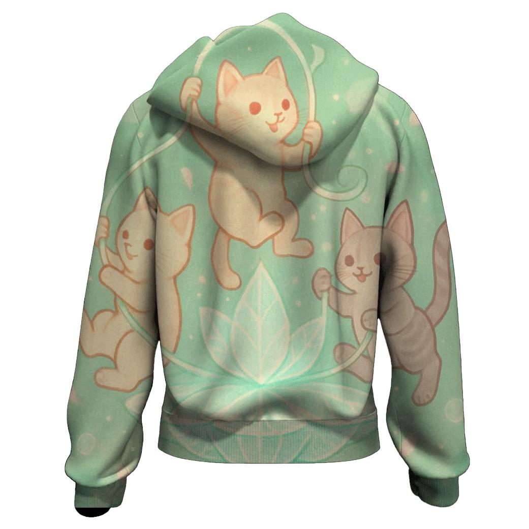Crystal Garden Cat Carousel designer hoodies