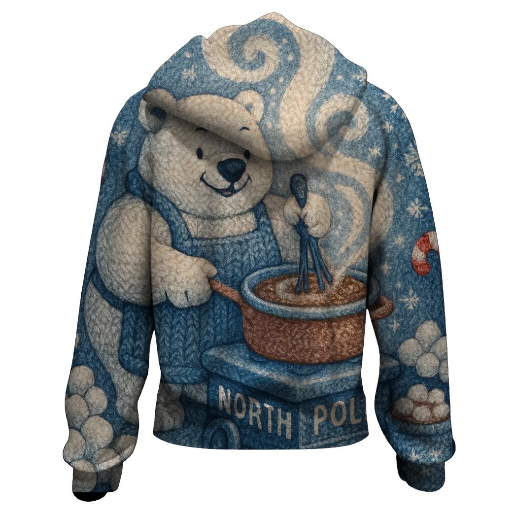 Polar Bear Barista At The North Pole Cocoa Cart hoodie designs