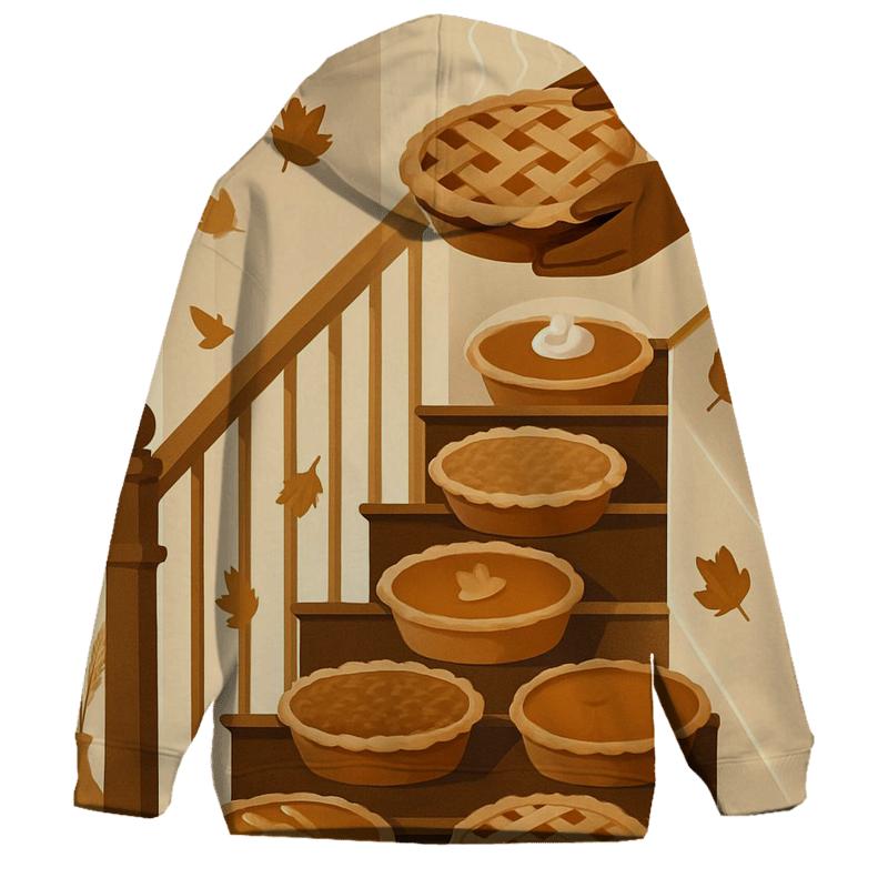 Thanksgiving Staircase Of Pies graphic hoodies