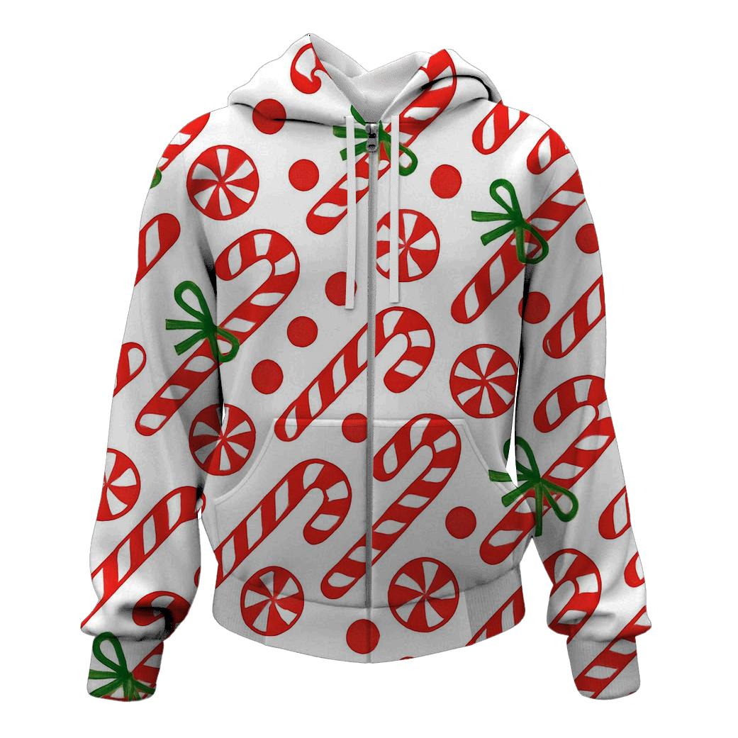 Candy Cane Diagonal Stripe Weave On White Background lightweight hoodies
