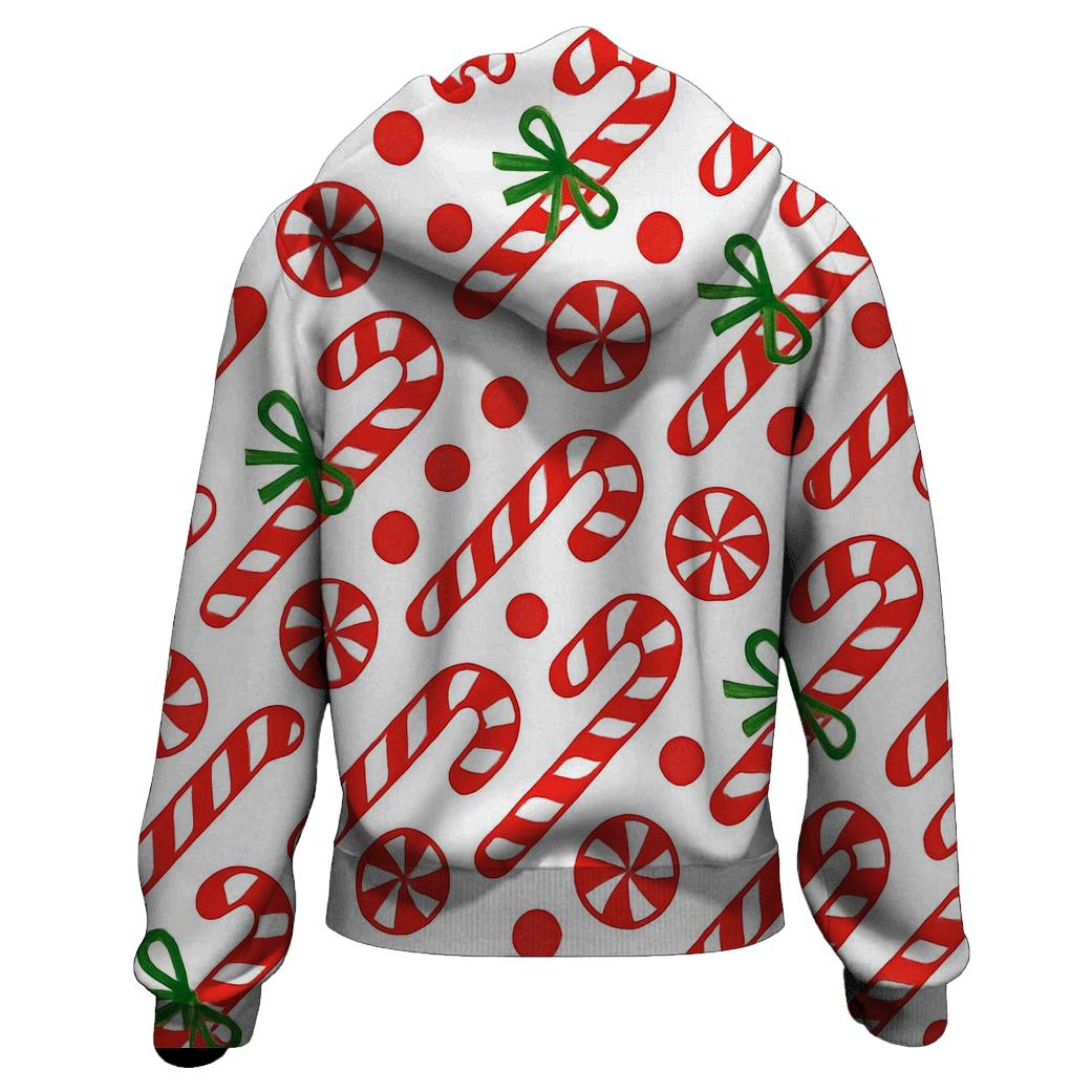 Candy Cane Diagonal Stripe Weave On White Background lightweight hoodies