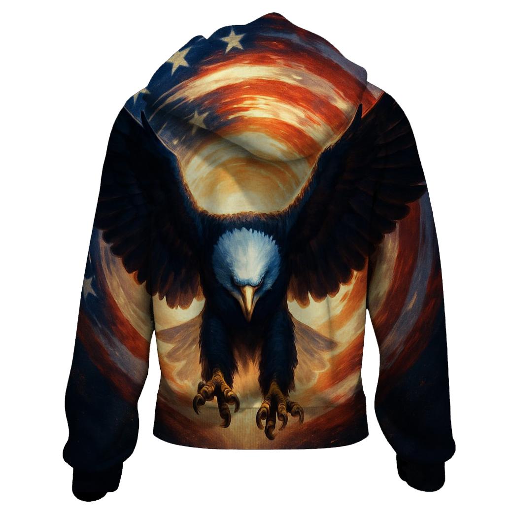 Midnight Eagle Flag Halo hoodies fashion
