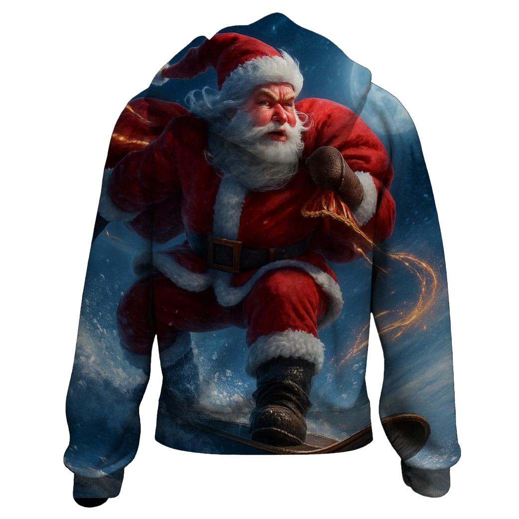 Snowboard Sleigh Santa heavyweight hoodies