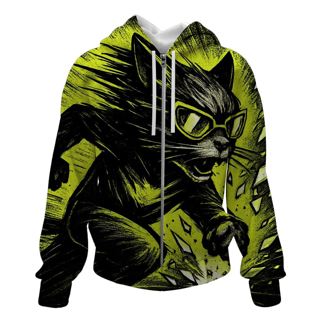 Shattered Glass Street Racer Cat hoodie trends
