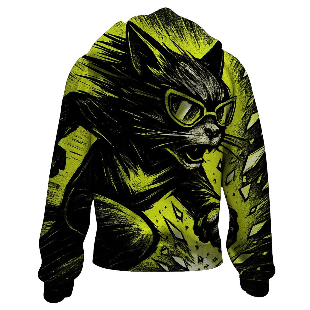 Shattered Glass Street Racer Cat hoodie trends