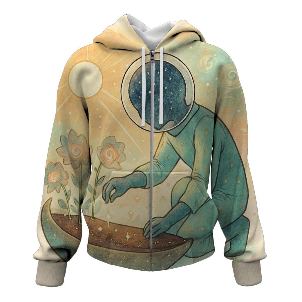 Garden Of Binary Suns zip-up hoodies