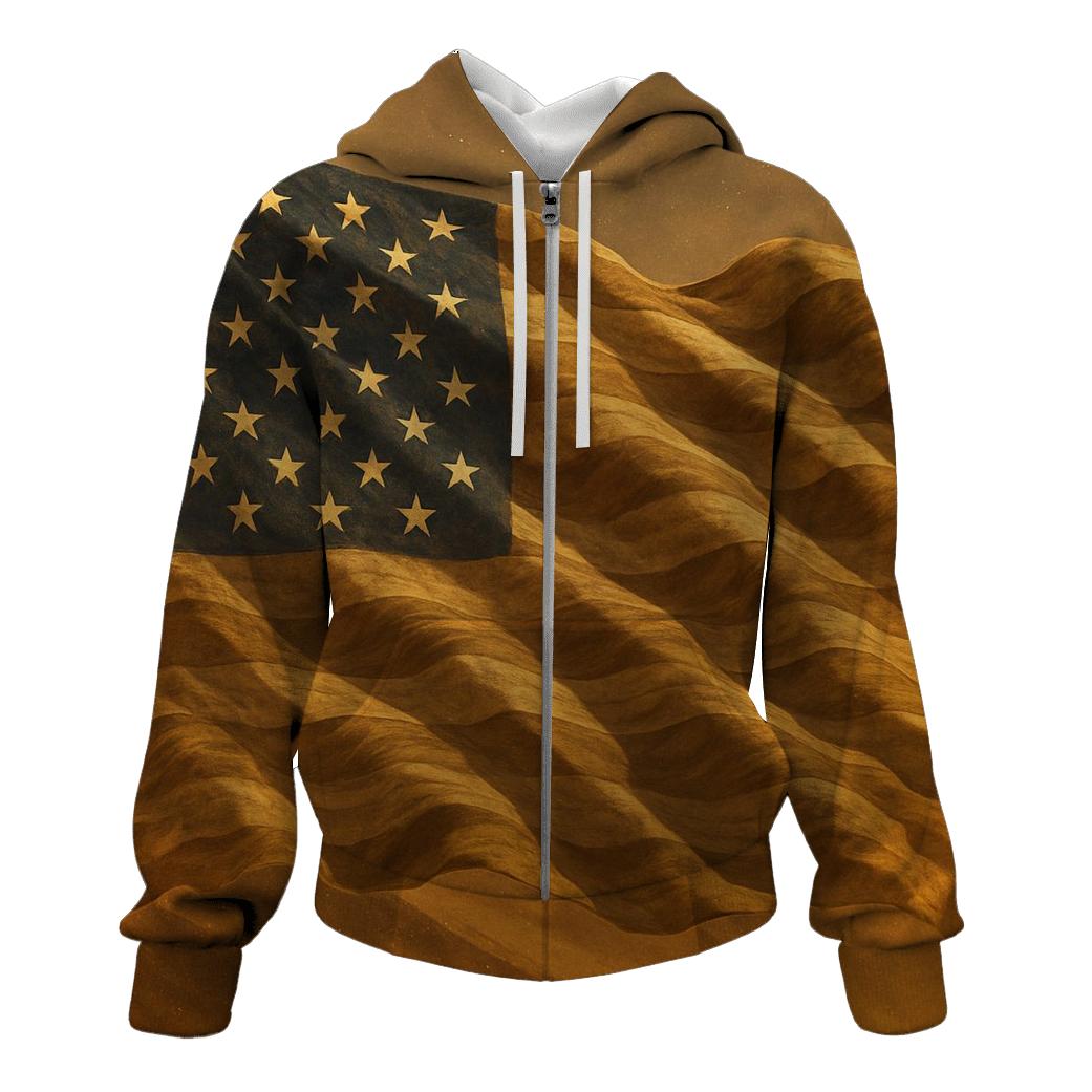 Desert Camo Flag Wave hoodie trends