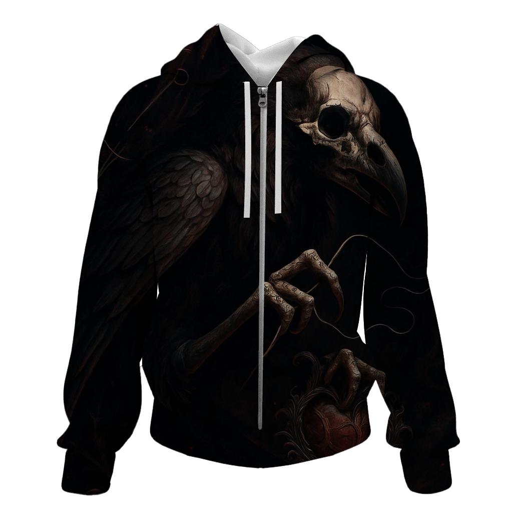Raven Surgeon Of The Shadow Stitch zip-up hoodies