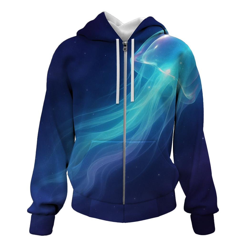 Iridescent Jelly Comet Drift embroidered hoodies