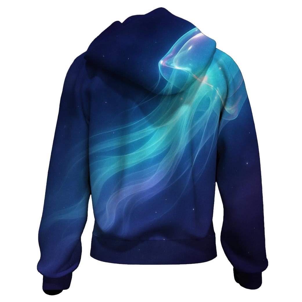 Iridescent Jelly Comet Drift embroidered hoodies
