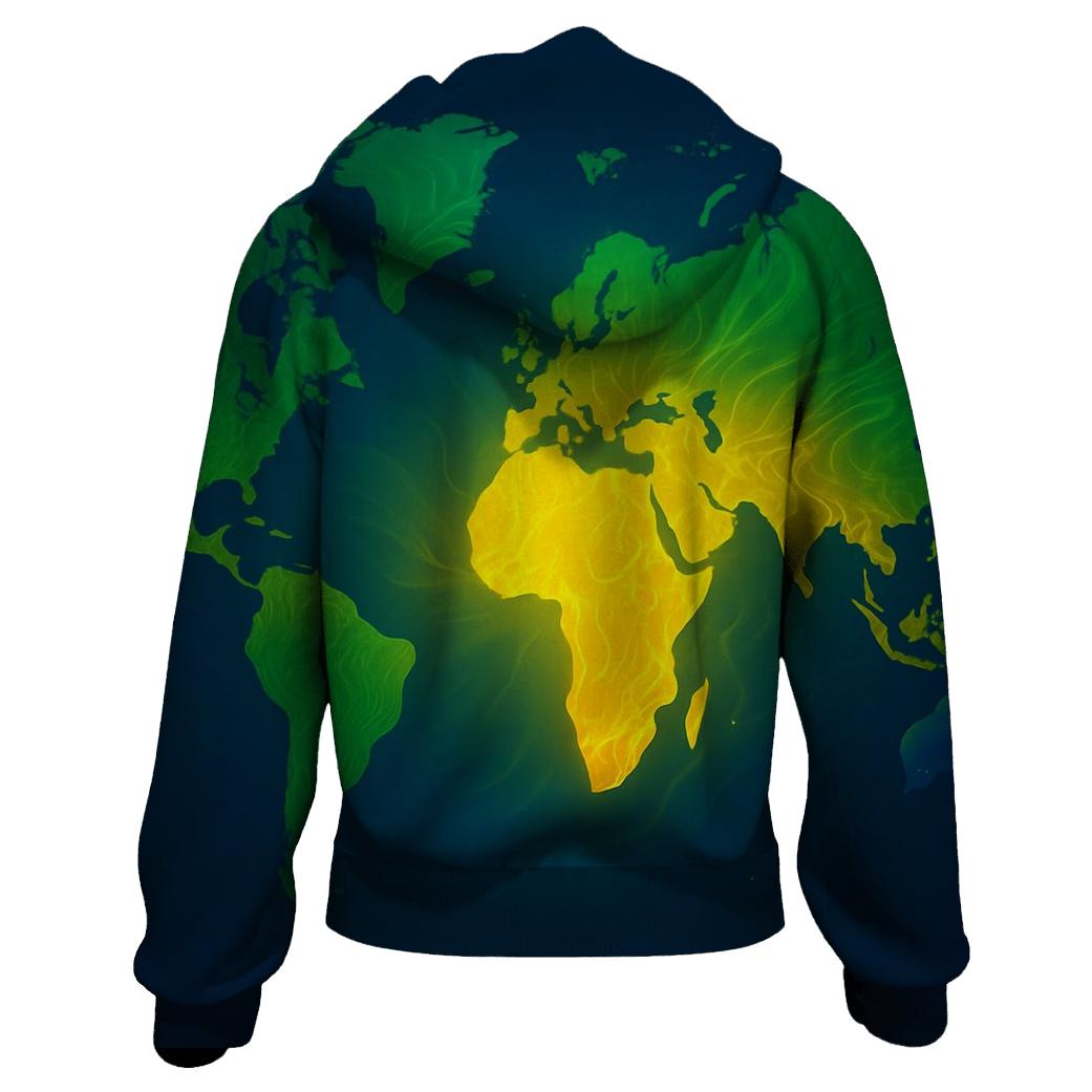 Map Gradient Brazil embroidered hoodies
