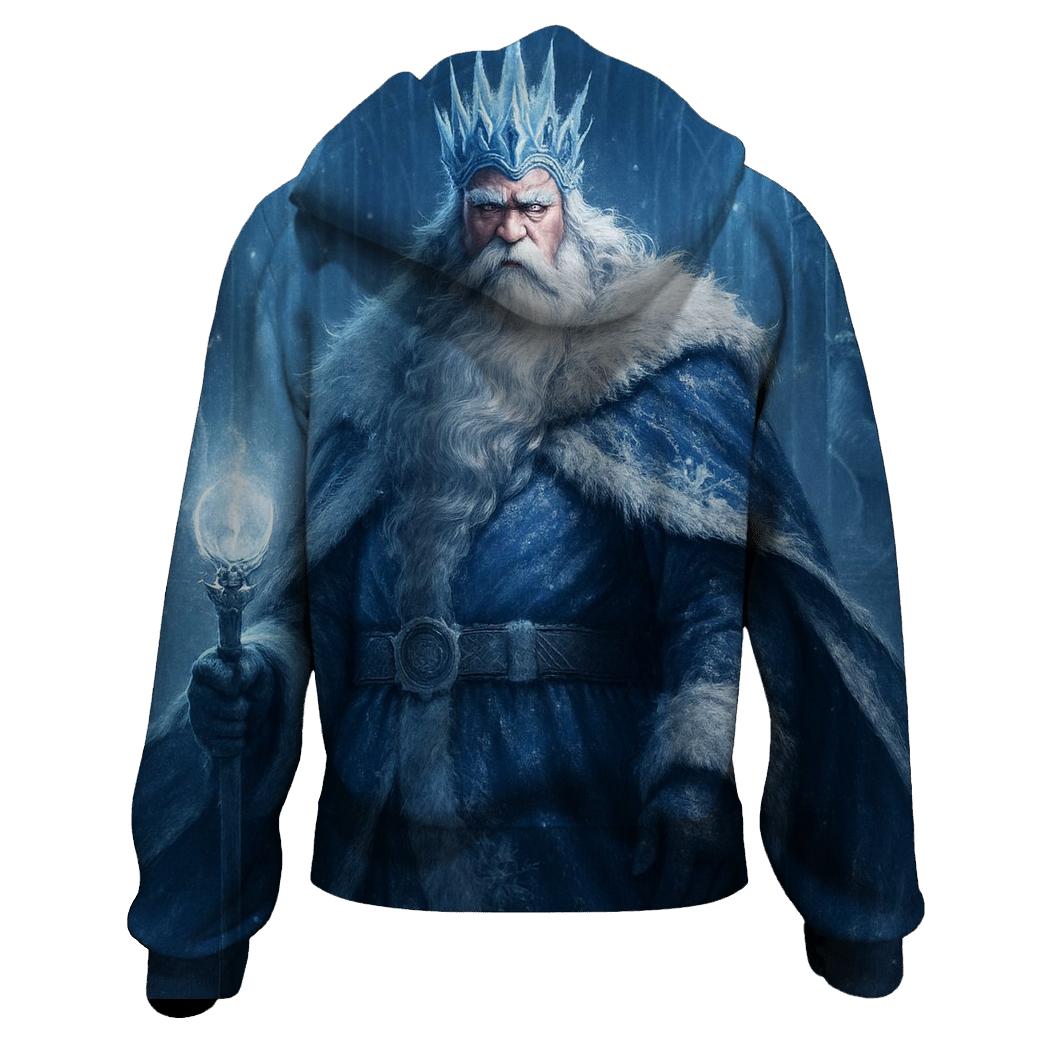 Frost Crown Santa Emperor zip-up hoodies