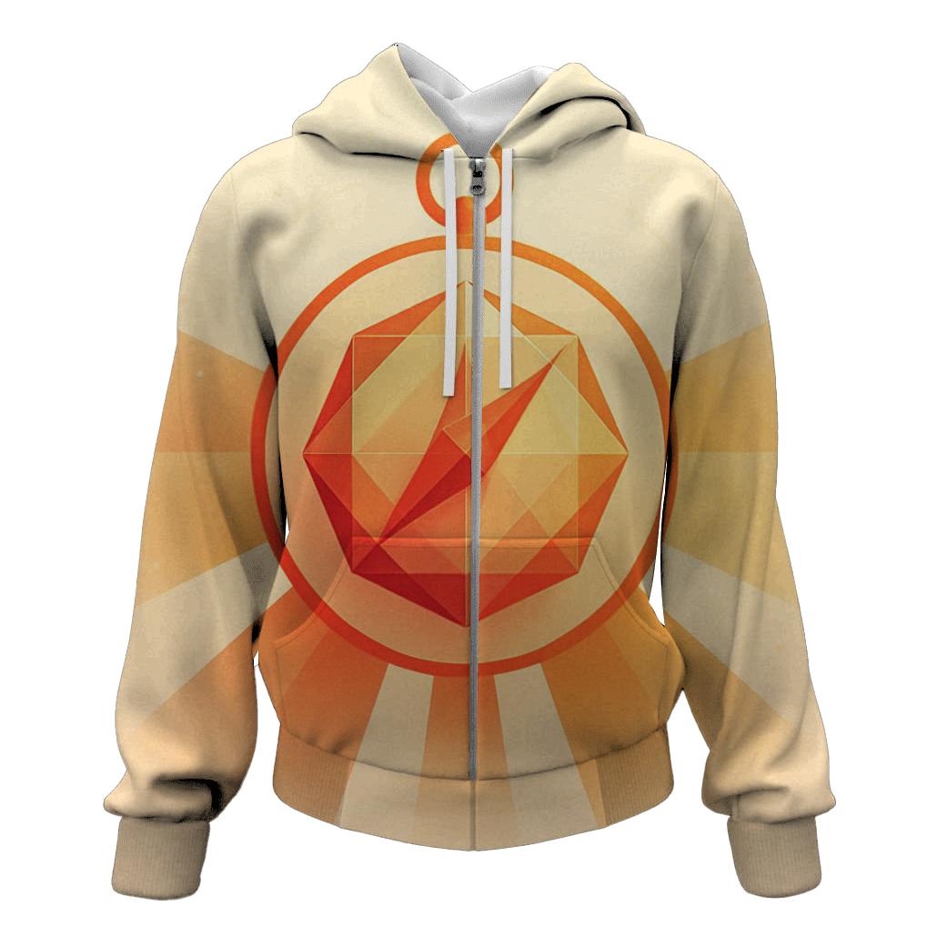 Golden Hour Prism Compass printed hoodies