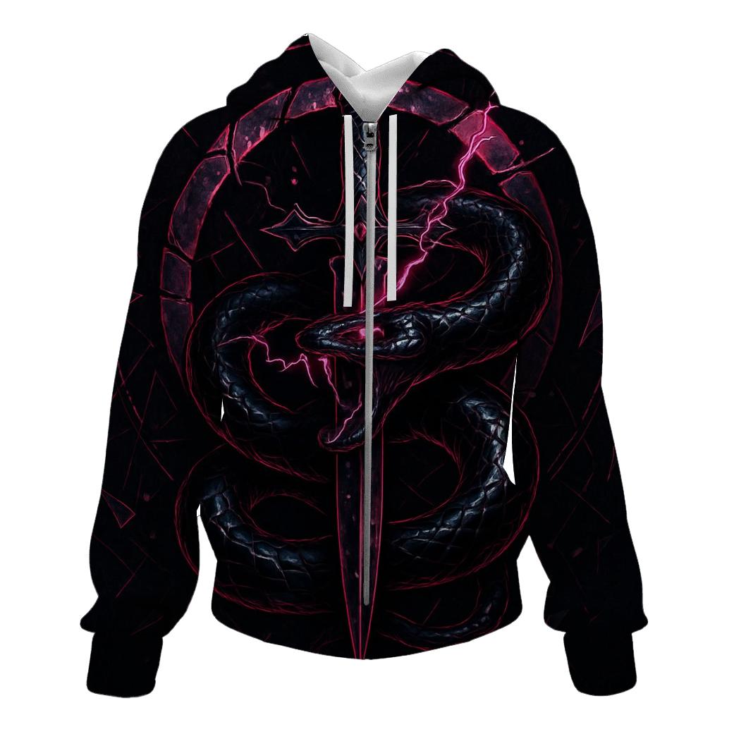 Obsidian Dagger And Serpent Halo hoodie designs