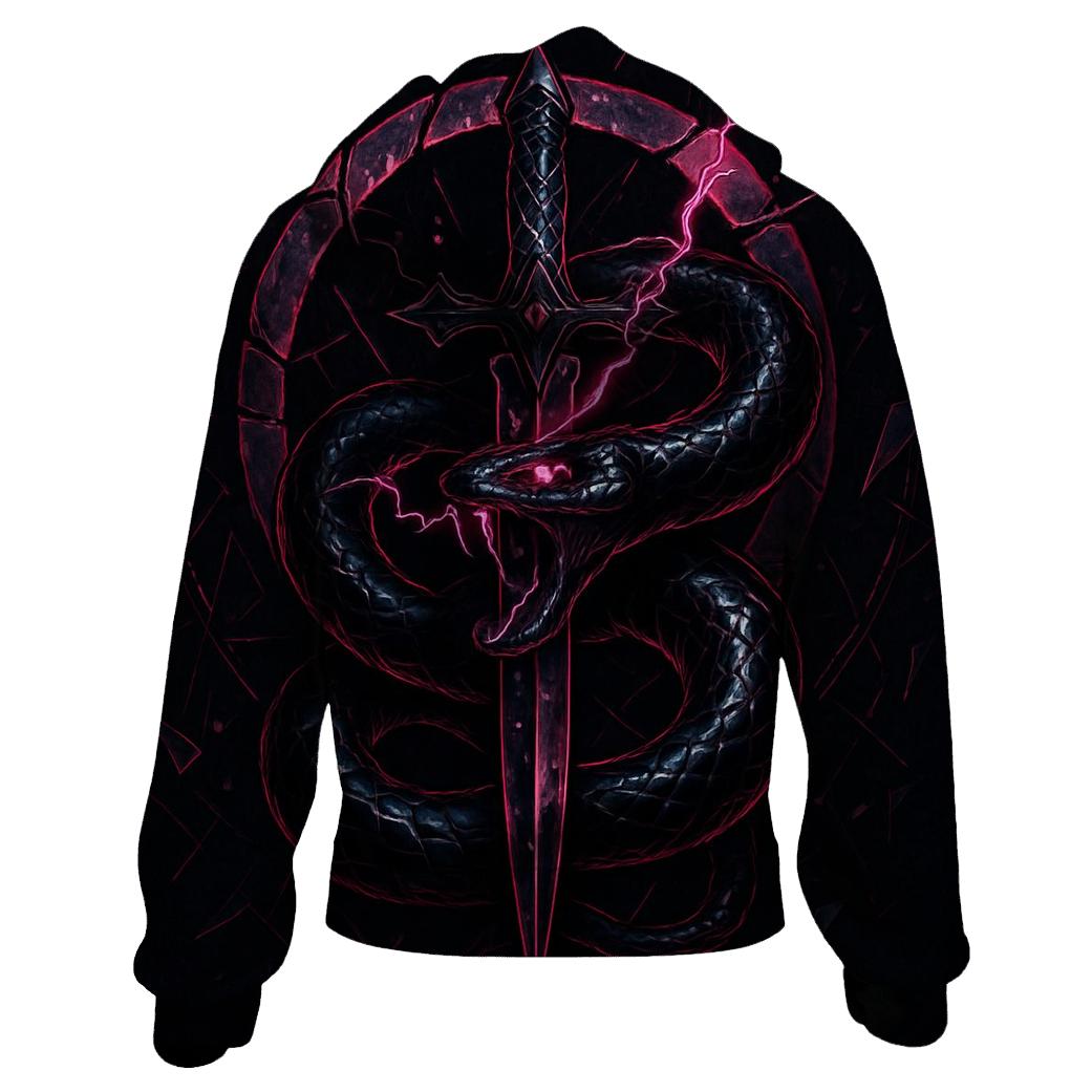 Obsidian Dagger And Serpent Halo hoodie designs