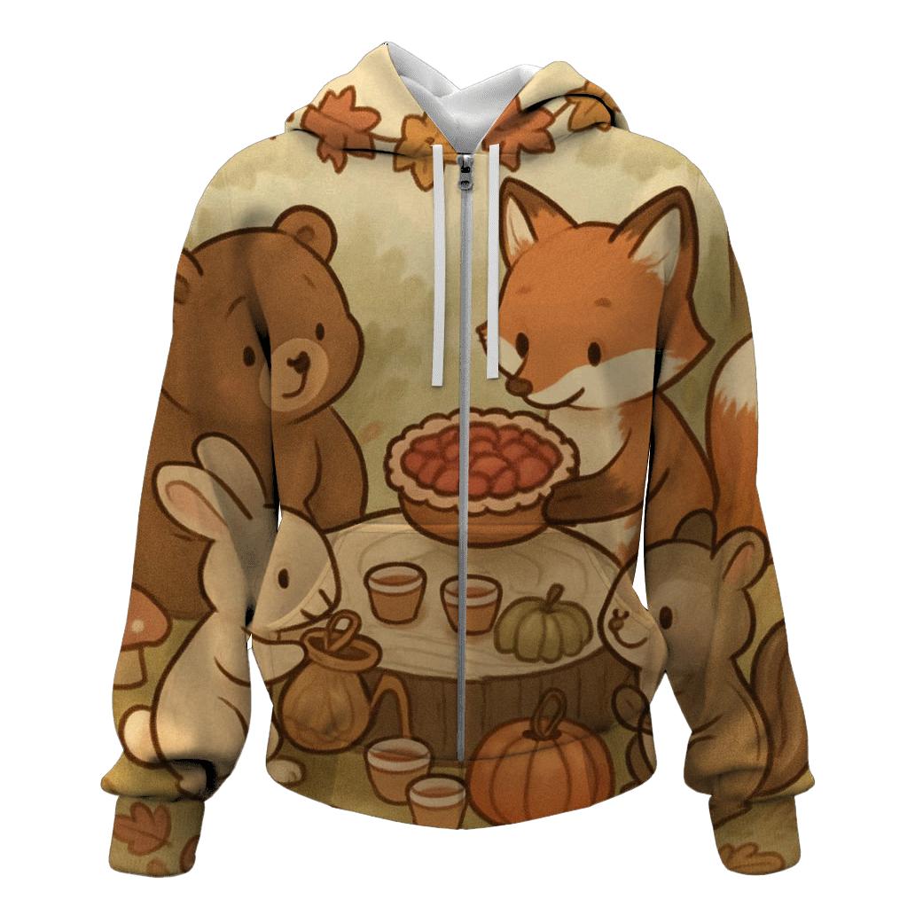 Woodland Harvest Banquet Circle designer hoodies