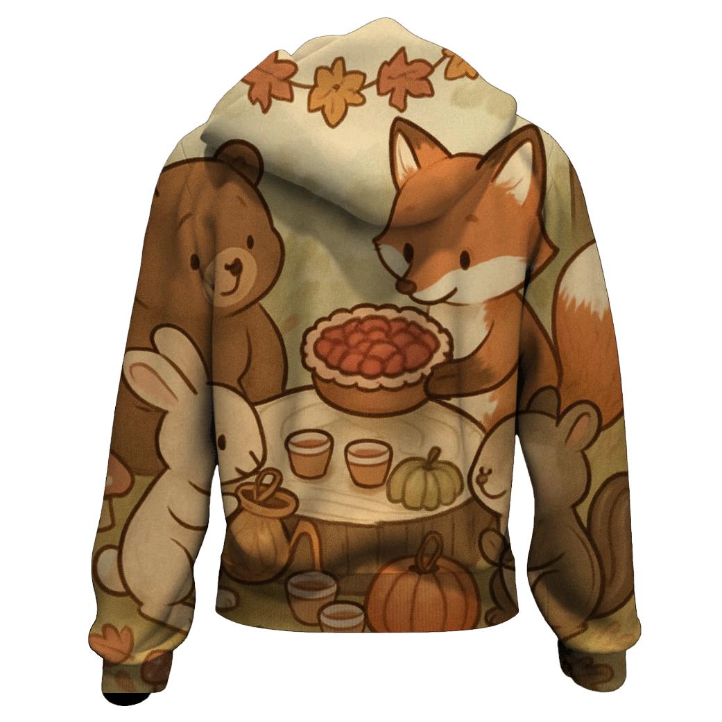 Woodland Harvest Banquet Circle designer hoodies