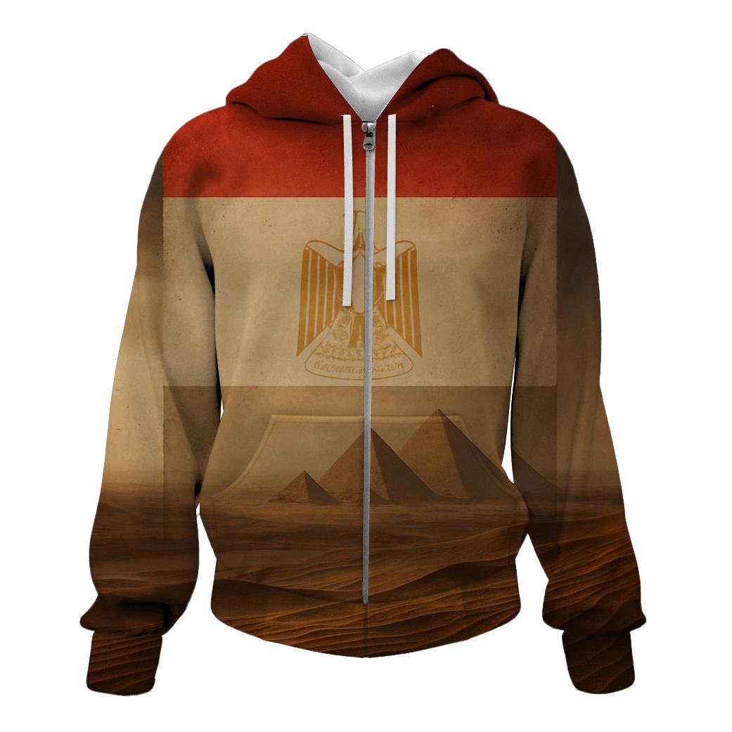 Double Exposure Pyramids Egypt hoodies fashion