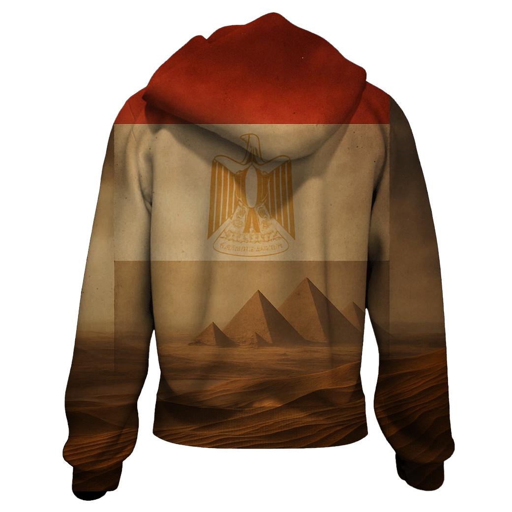 Double Exposure Pyramids Egypt hoodies fashion