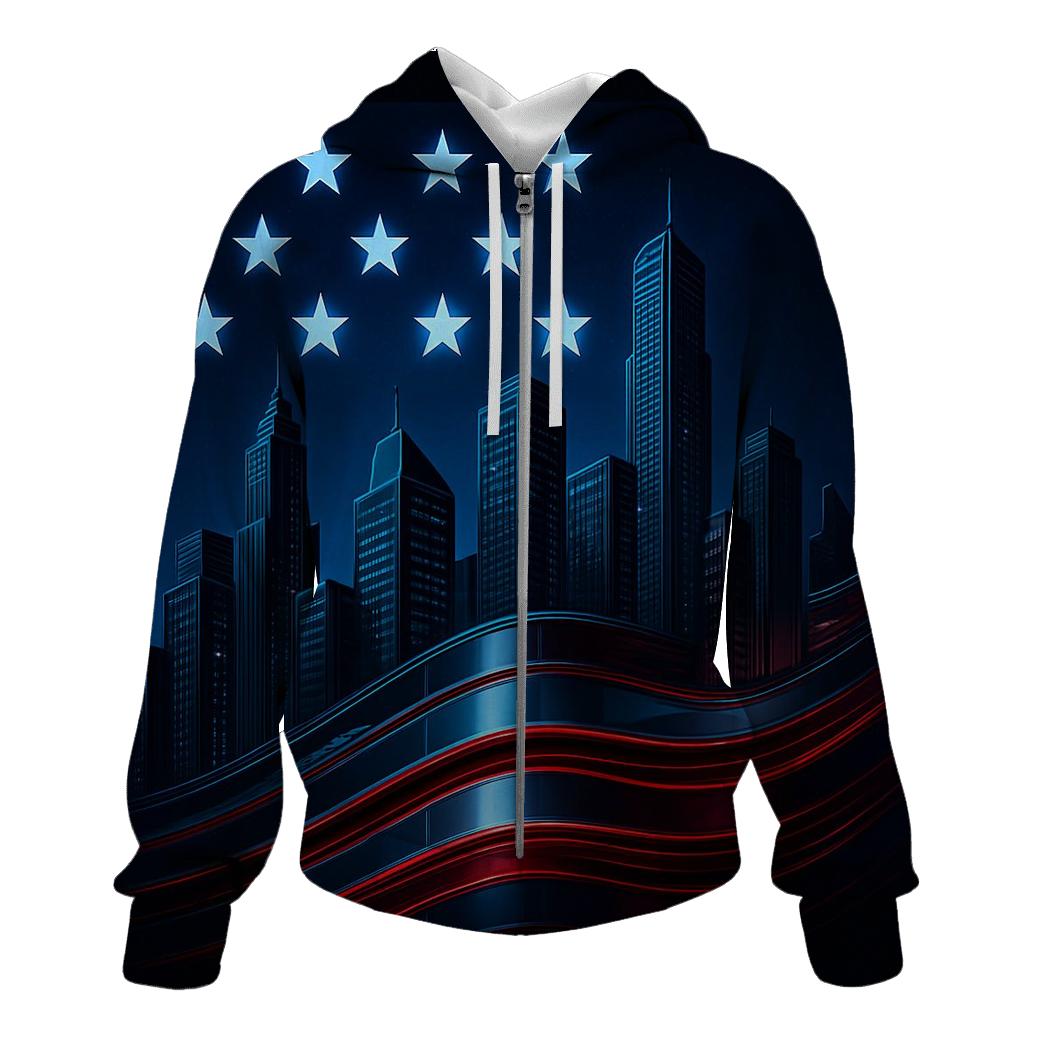 Chrome Skyline Flag Fusion hoodie designs