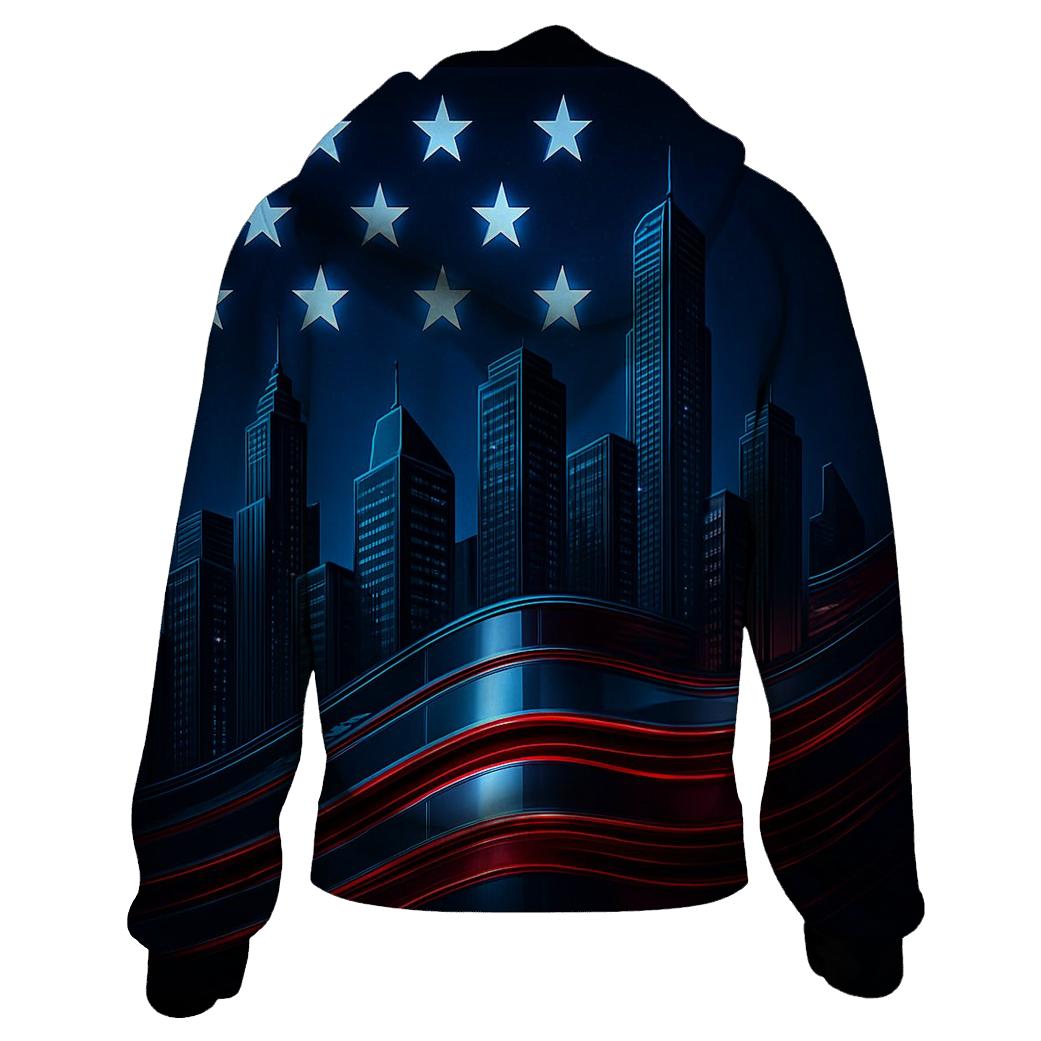 Chrome Skyline Flag Fusion hoodie designs