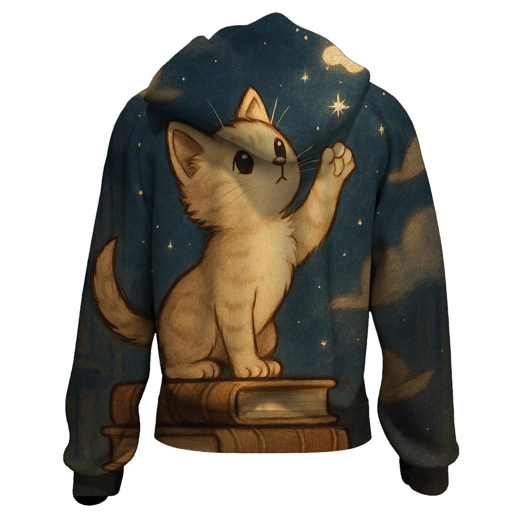 Library Of Floating Cat Constellations heavyweight hoodies