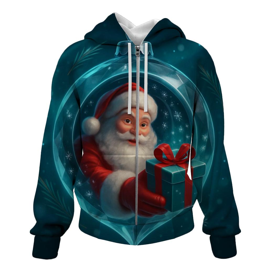 Crystal Ornament Portal Santa hoodie designs