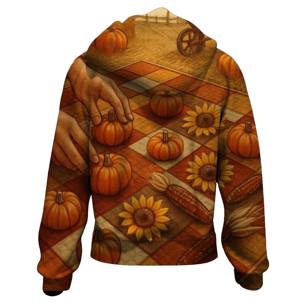 Pumpkin Patch Quilt Of Abundance custom hoodies