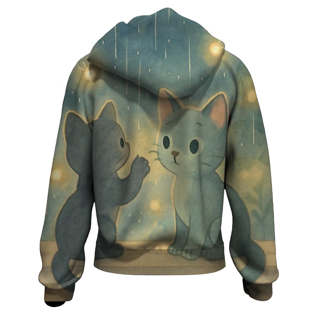 Rainy Window Firefly Kittens hoodie designs
