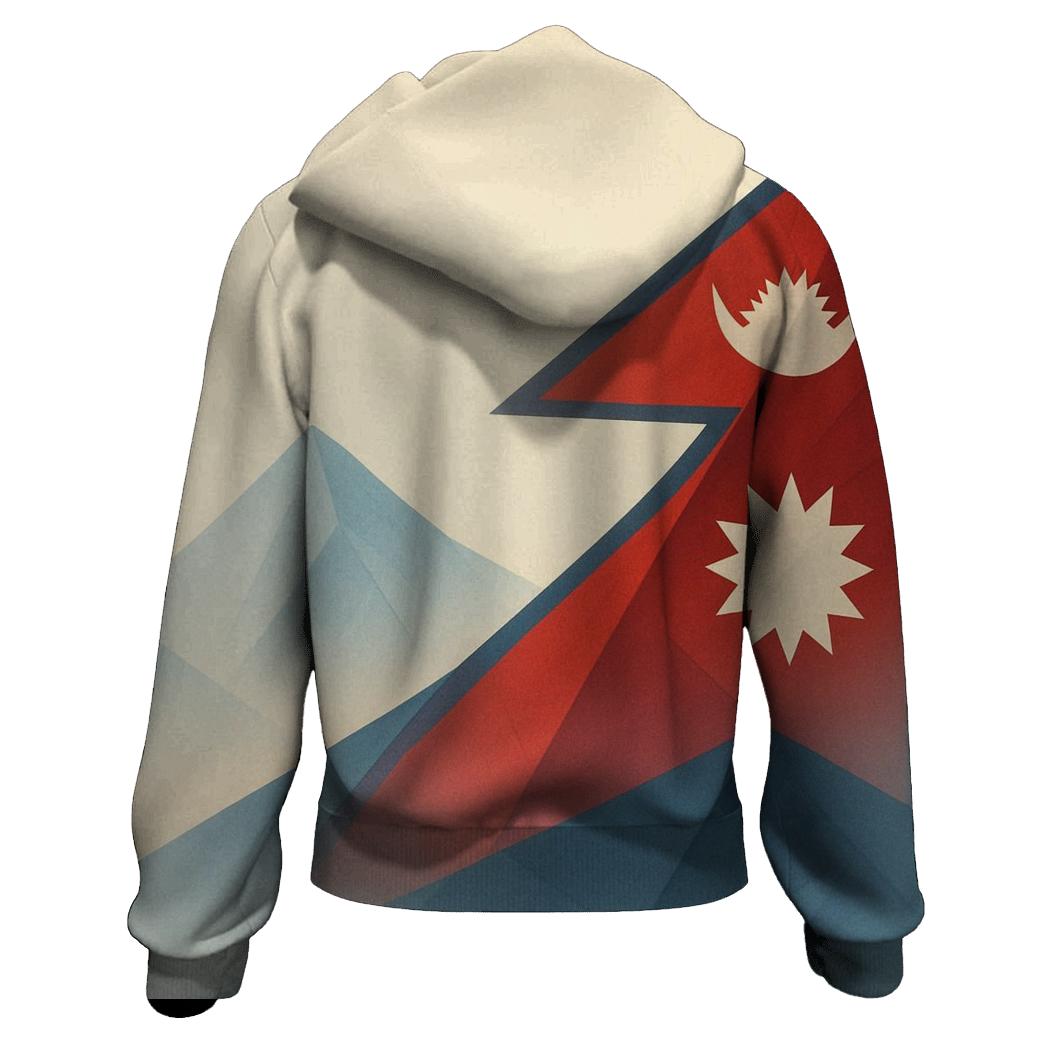 Geometric Peaks Nepal heavyweight hoodies