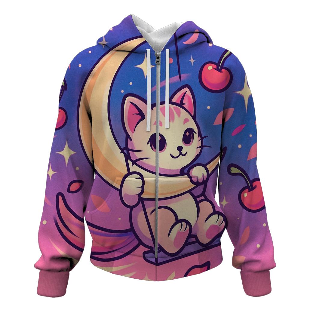 Cherry Comet Swing Kitten premium hoodies