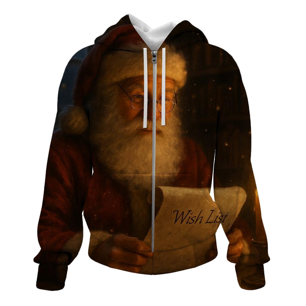 Midnight Library Santa premium hoodies