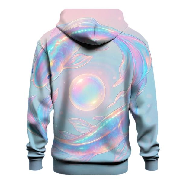 Aurora Glass Koi Spiral zip-up hoodies