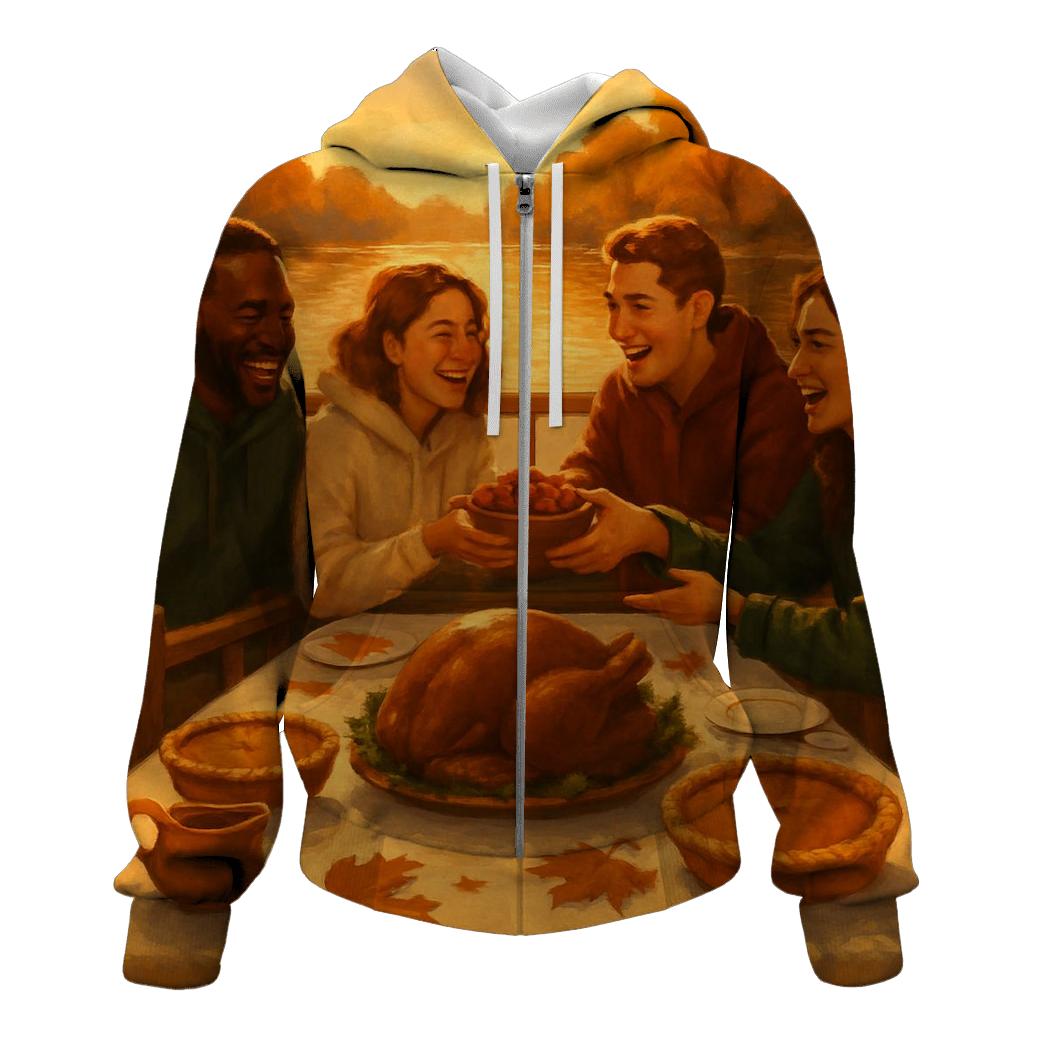 Autumn Riverboat Thankful Gathering custom hoodies