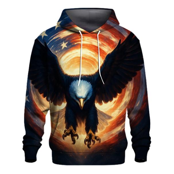 Midnight Eagle Flag Halo hoodies fashion