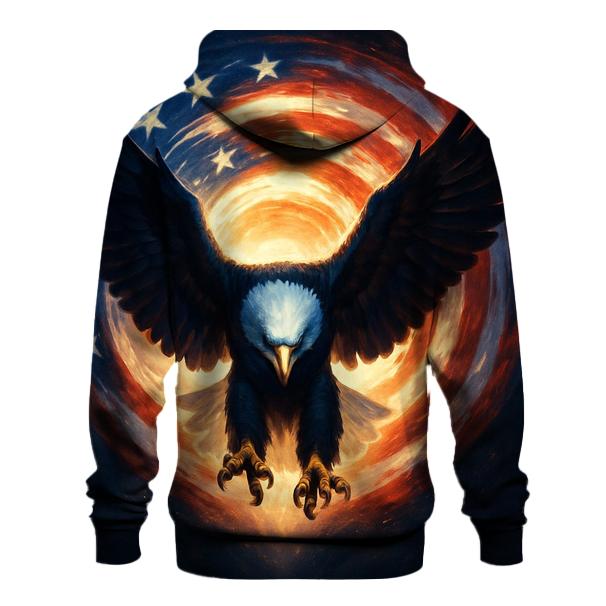 Midnight Eagle Flag Halo hoodies fashion
