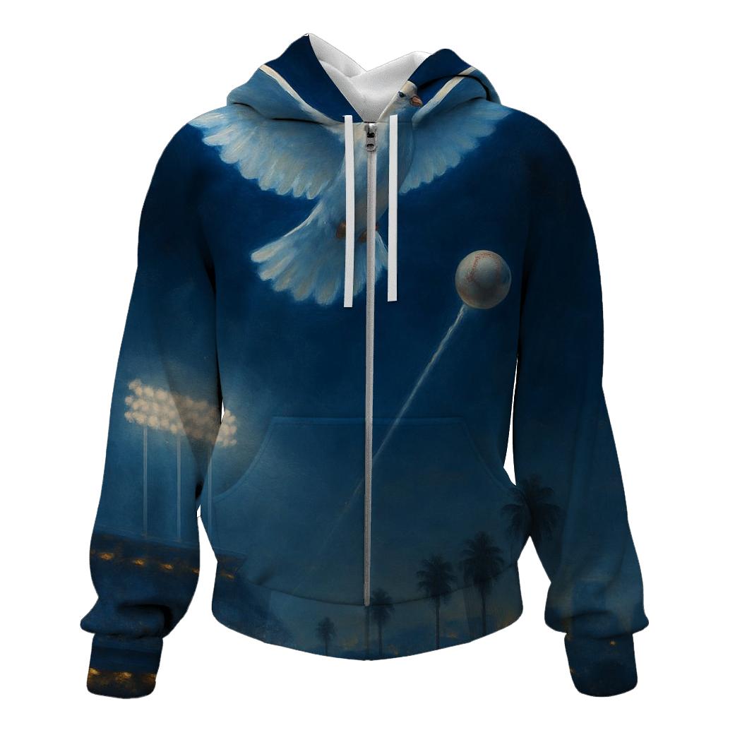 Dove Over Floodlit Field custom hoodies