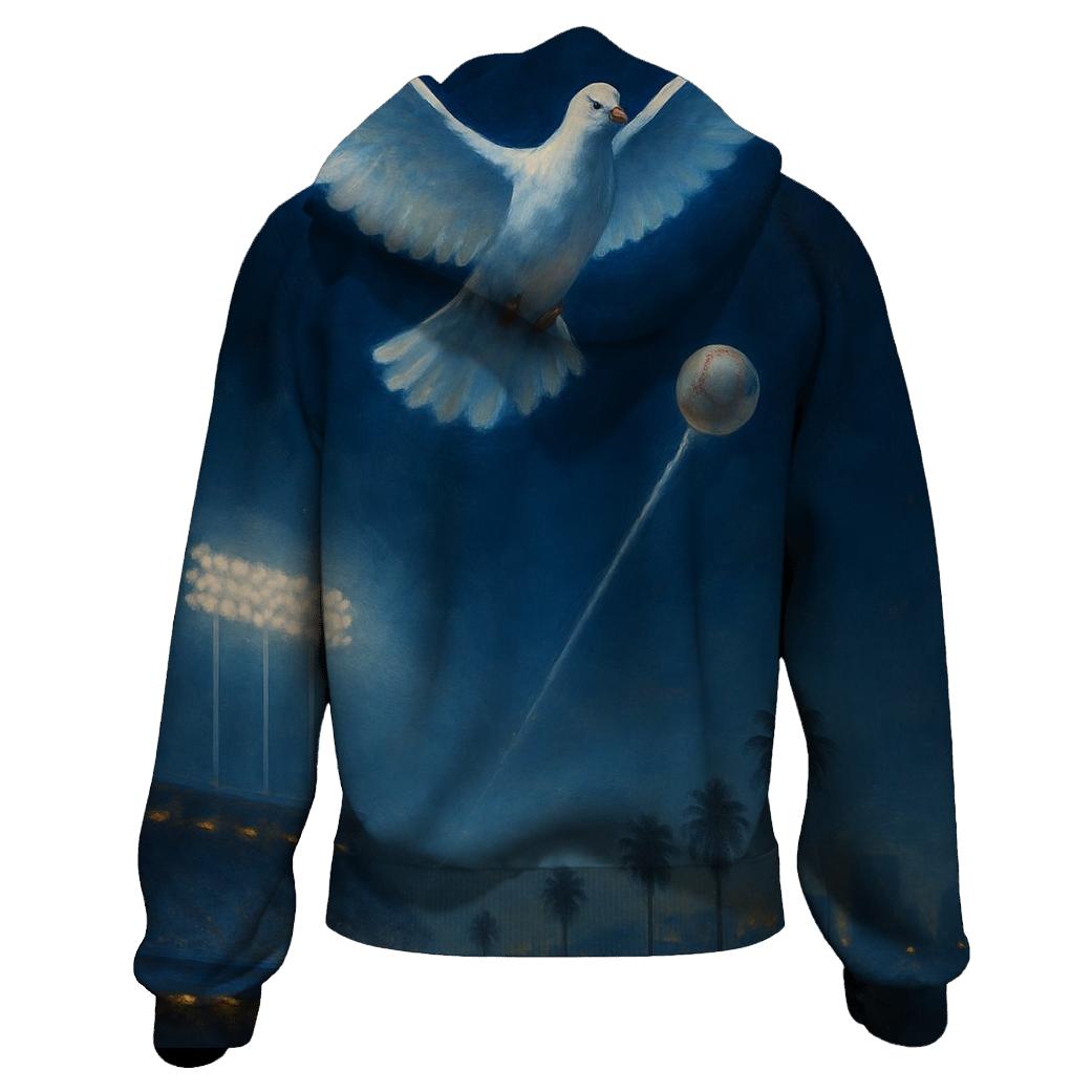 Dove Over Floodlit Field custom hoodies