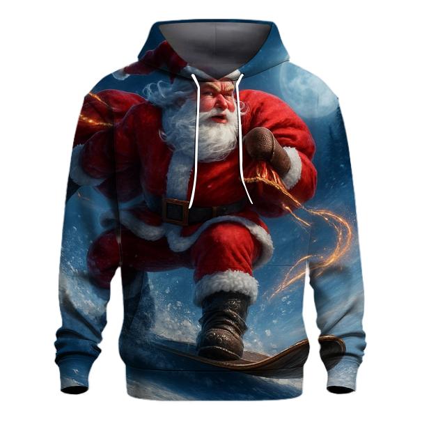 Snowboard Sleigh Santa hoodie designs