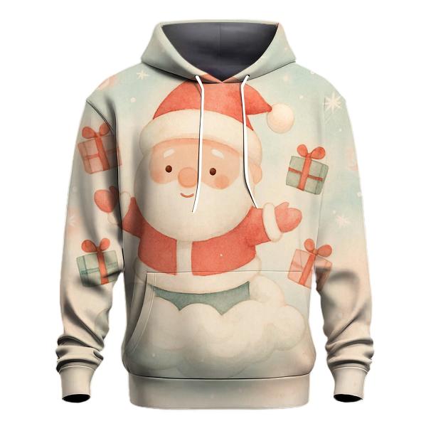 Pastel Candy Cloud Santa premium hoodies