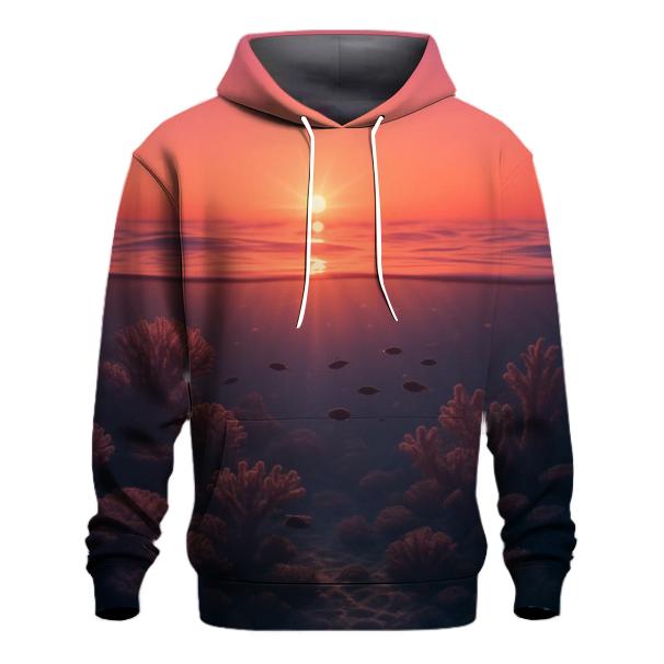 Coral Reef Evening Glass graphic hoodies