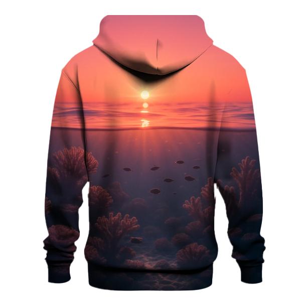 Coral Reef Evening Glass graphic hoodies