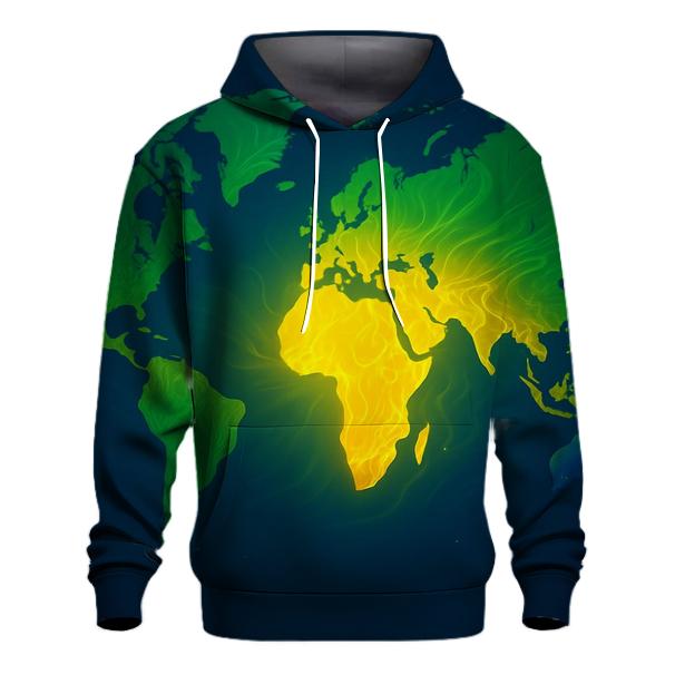 Map Gradient Brazil embroidered hoodies