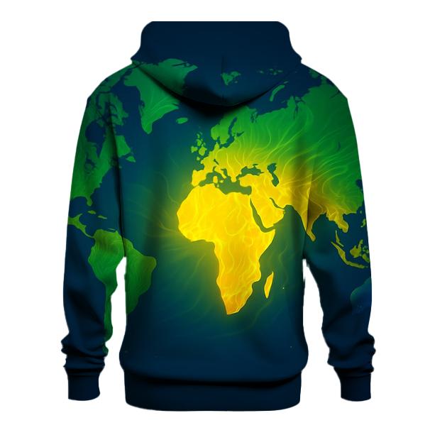 Map Gradient Brazil embroidered hoodies