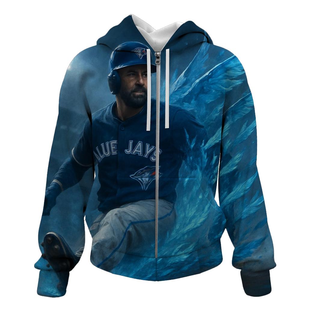 Icy Horizon Sprint With Blue Jays Energy printed hoodies